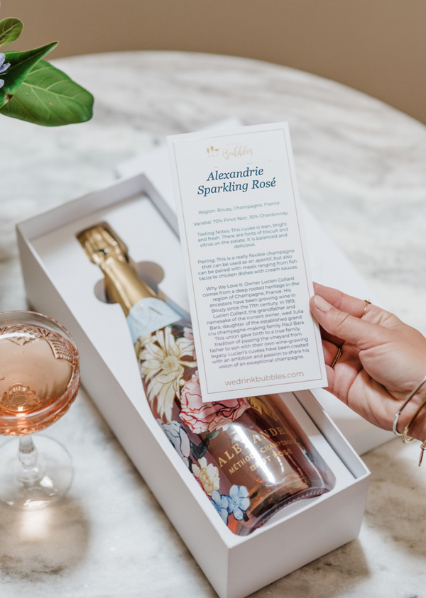 The perfect gift to say "Cheers" for every occasion. Our "Cheers Gift Box" features boutique, premium quality bubbles