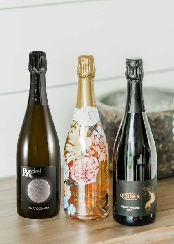 3 bottle gift set, Champagne, part of our monthly champagne club, wine delivery, unique gift ideas, send bubbles gifts