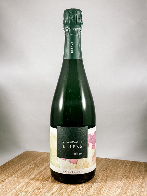 Champagne Ullens Casse-Tête, part of our champagne club. Great for gifts or to spoil yourself with clean farmed boutique brut nature champagnes and sparkling wines