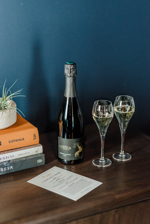 The perfect gift for every occasion. Our Champagne and glasses gift set includes a bottle of boutique bubbles, crystal tulips and tasting notes.