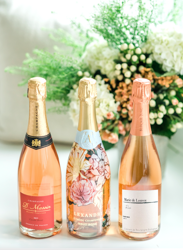 Sparkling rose gift bundle. Perfect for the bubbles lover in your life