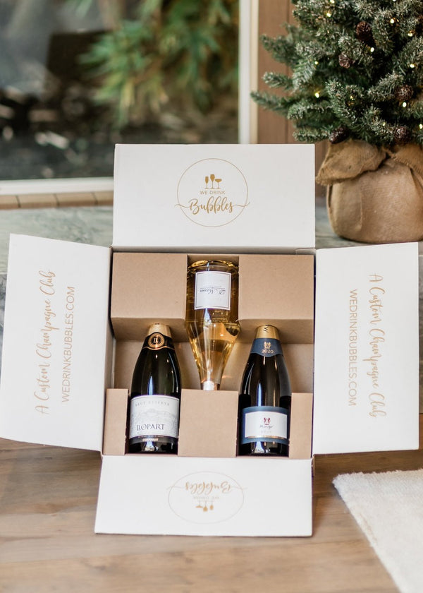 The Bubbles Club Subscription Gift, part of our monthly champagne club, wine delivery, unique gift ideas, send bubbles gifts