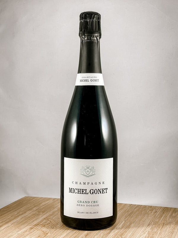 Michel Gonet blanc de blancs zero dosage champagne, part of our champagne delivery and great for unique gift ideas.