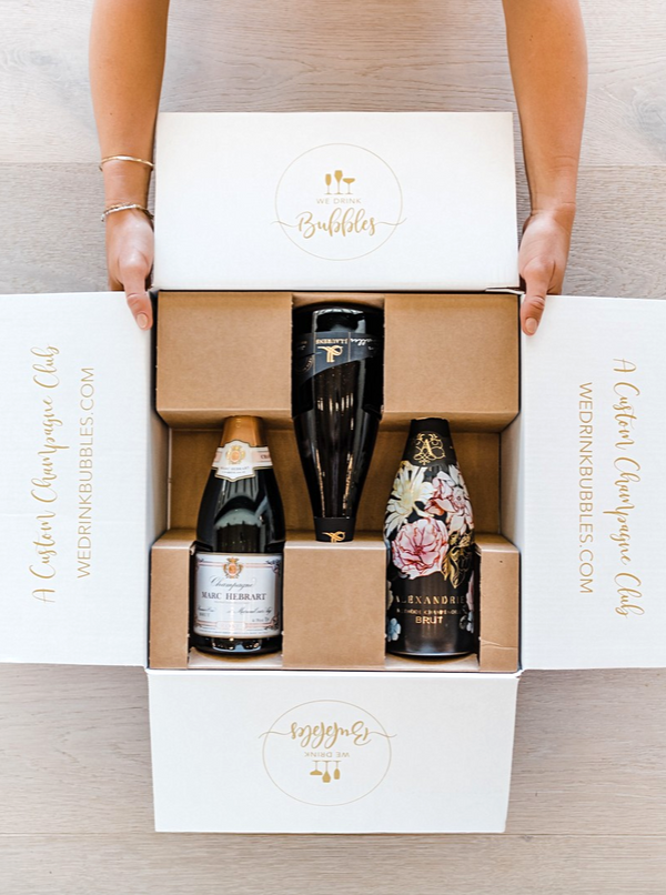 The Bubbles Club Subscription, part of our monthly champagne club, wine delivery, unique gift ideas, send bubbles gifts. Year supply of champagne. We love bubbles