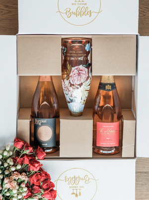 Give the gift of sparkling love! Perfect for Valentine's Day, Galentine's gatherings or just to say I Love You, this bundle includes one each of Burckel Jung Rosé, Alexandrie Sparkling Rosé and D Massin Rosé